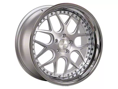 Rennen CSL-2 Silver Brushed with Chrome Step Lip Wheel; 19x9.5 (17-23 AWD Challenger)